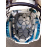 CASQUE VENGEANCE Blanc avec Grille NAVY - Taille LARGE