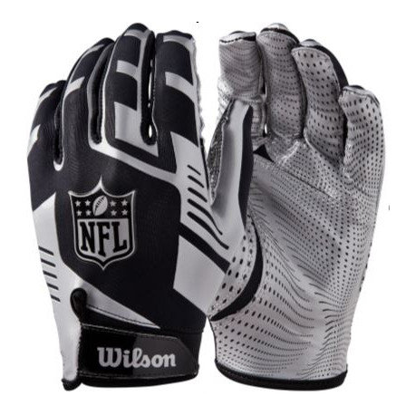 WILSON NFL STRETCH FIT Black/Silver