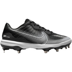 NIKE Alpha Huarache Varsity 4 Low Metal Schwarz
