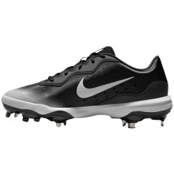 NIKE Alpha Huarache Varsity 4 Low Metal Schwarz