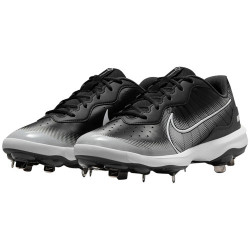 NIKE Alpha Huarache Varsity 4 Low Metal Schwarz
