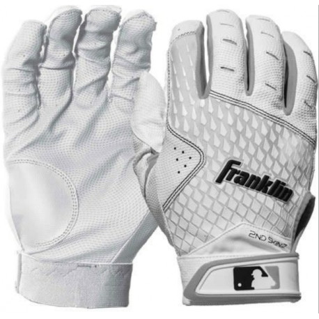 FRANKLIN 2nd SKINZ batting gloves White