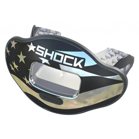 SHOCK DOCTOR Max Air Flow avec protège lèvres Drapeau US Noir SHOCK DOCTOR Max Air Flow avec protège lèvres Drapeau US Noir