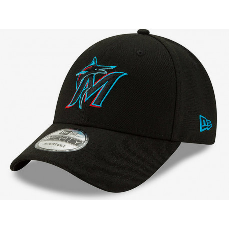 Casquette réglable 9FORTY Miami Marlins The League Noir