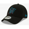 Casquette réglable 9FORTY Miami Marlins The League Noir
