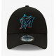Miami Marlins The League 9FORTY Adjustable Hat Black