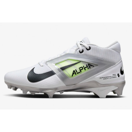 Crampons NIKE ALPHA MENACE PRO 4 Mid Blanche Crampons NIKE ALPHA MENACE PRO 4 Mid Blanche
