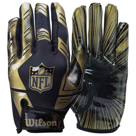 gants de receveurs wilson nfl stretch fit black gold gants de receveurs wilson nfl stretch fit black gold