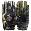gants de receveurs wilson nfl stretch fit black gold