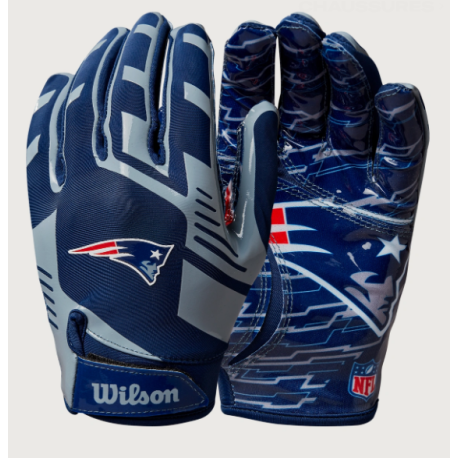 gants de receveurs wilson nfl stretch fit Patriots