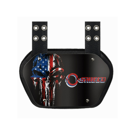 Seal Power American Football-Rückenplatte der neuen Marke O SHIELD Sports.