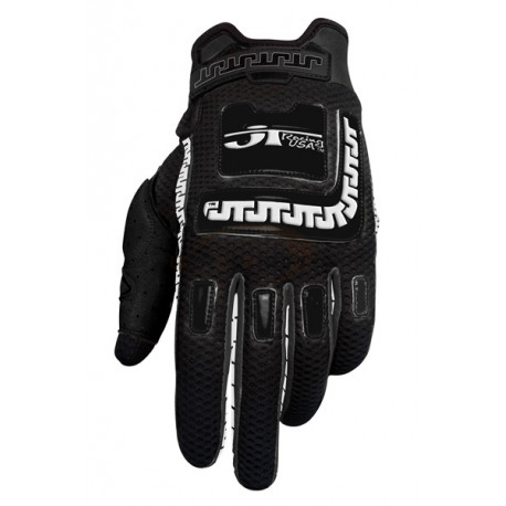 Gants JT RACING Life Line Noir/Blanc