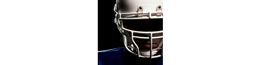 AMERICAN FOOTBALL equipment (helmets, shoulder pads, pants, balls,...)